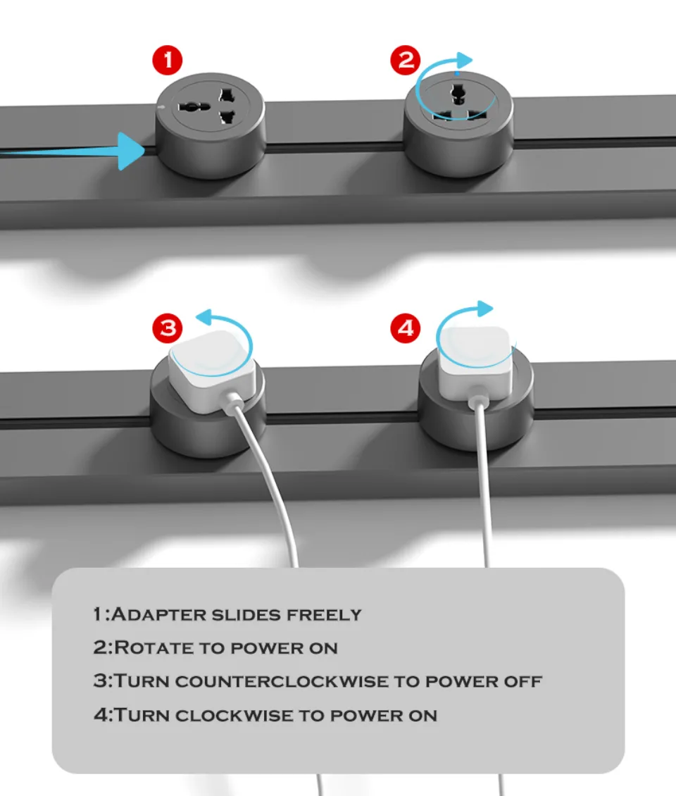 S8 Power track socket Adapter operation